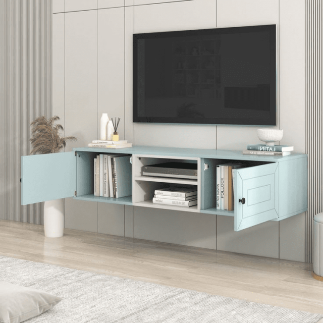 Concealed TV Unit with Bookshelves