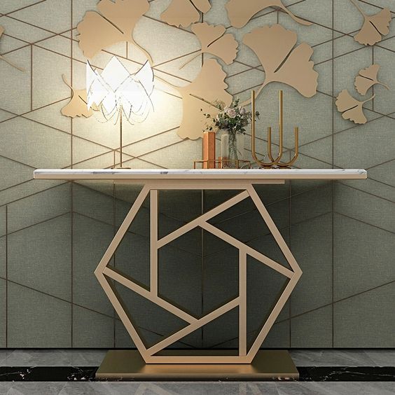 Geometric Wall Mounted Console Table