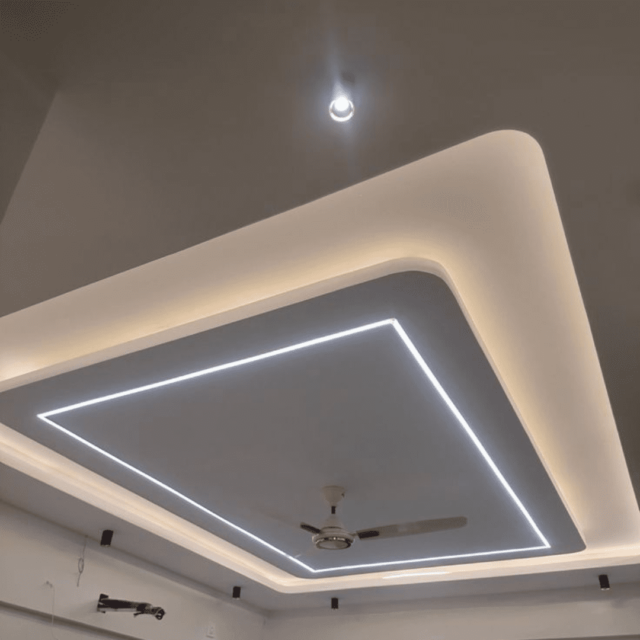 false ceiling design with profile light